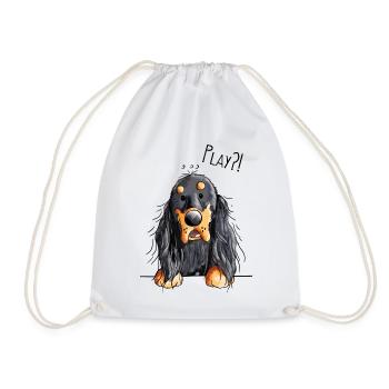 Play Gordon Setter - Chien - Cadeau - Sac de sport léger - blanc - Devant