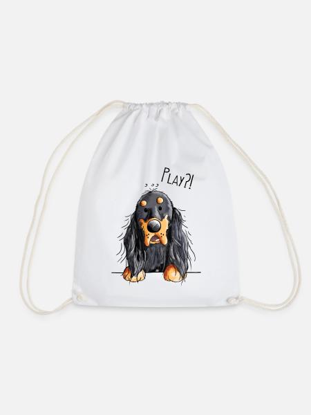 Gordon Setter - Hund - Dog - Hunde - Comic - Turnbeutel - Weiß