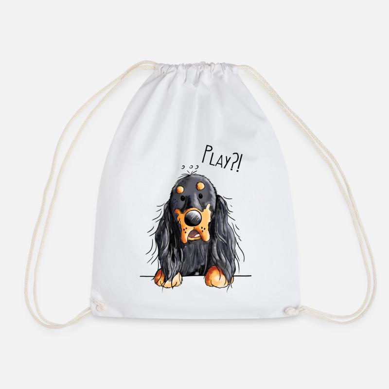Gordon Setter - Hund - Dog - Hunde - Comic - Turnbeutel - Weiß