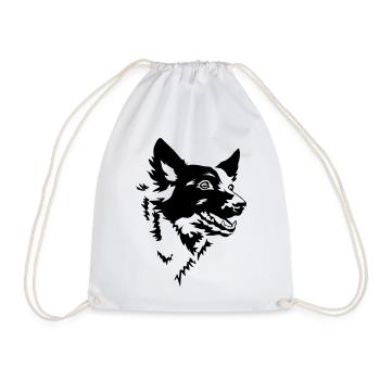 Tête de Mudi - Sac de sport léger - blanc - Devant