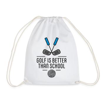 golf - Drawstring Bag - white - Front