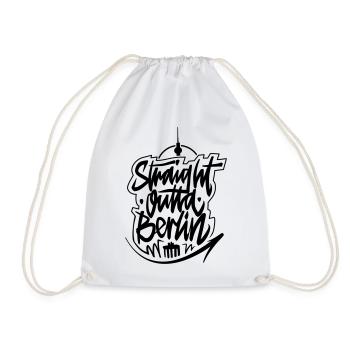 Straight Outta Berlin - black - Drawstring Bag - white - Front