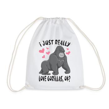 J'aime vraiment les gorilles, ok / Singe Gorille - Sac de sport léger - blanc - Devant