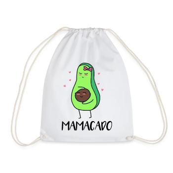 Mama Avocado Schwanger Lustige Sprüche Baby Herz - Turnbeutel - Weiß - Vorne