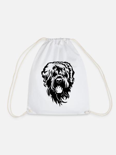 Russischer Terrier Kopf - Turnbeutel - Weiß