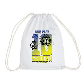 Maillot de football numéro 10 - Sac de sport léger - blanc - Devant