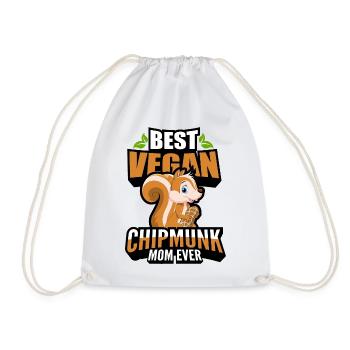 Chipmunk - Drawstring Bag - white - Front