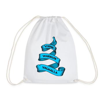 Fanion ou bannière viking bleu - Sac de sport léger - blanc - Devant