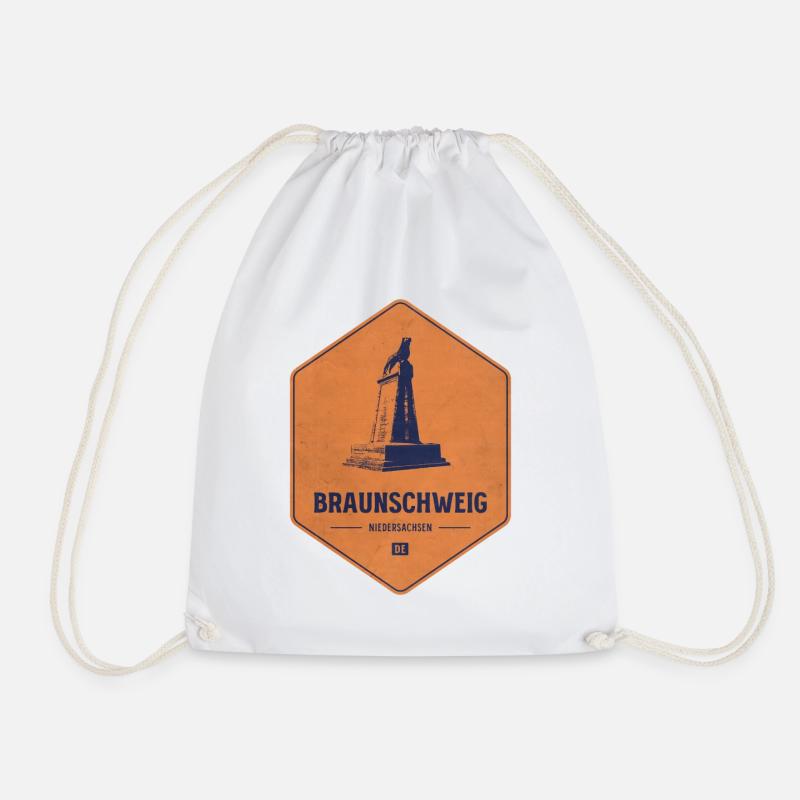 Braunschweig Stadtbadge Patch - Turnbeutel - Weiß