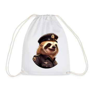 Paresseux policier - Sac de sport léger - blanc - Devant