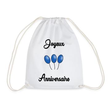 HAPPY BIRTHDAY - Drawstring Bag - white - Front