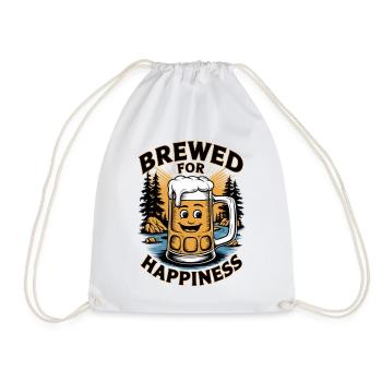 Brassée pour le bonheur, parfaite pour les amateurs de bière - Sac de sport léger - blanc - Devant