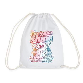 I'm gonna shine - Drawstring Bag - white - Front