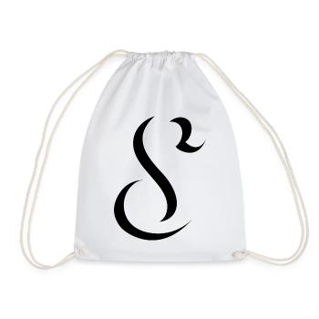 Letter S, name, the letter S - Drawstring Bag - white - Front