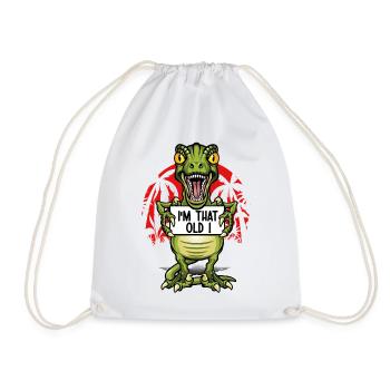 Je suis un vieux dinosaure - Sac de sport léger - blanc - Devant