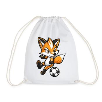 Fuchs Comic Fußball - Turnbeutel - Weiß - Vorne