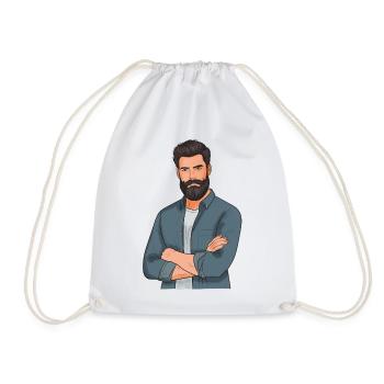 Style barbu en jean - Sac de sport léger - blanc - Devant