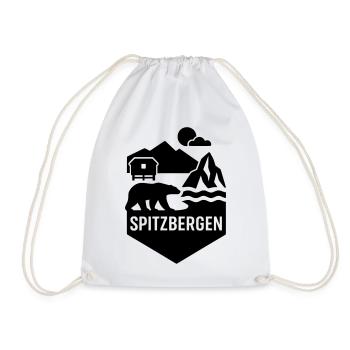 Silhouette de la Norvège du Svalbard - Sac de sport léger - blanc - Devant