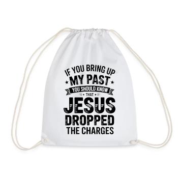 Jesus Pope - Drawstring Bag - white - Front