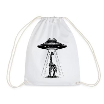 Alien Giraffe - Turnbeutel - Weiß - Vorne
