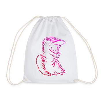 Motocross style for every occasion - Drawstring Bag - white - Front