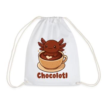 Chocolotl doux axolotl en jeu de mots avec hot - Sac de sport léger - blanc - Devant