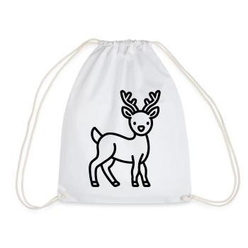 cerf - Sac de sport léger - blanc - Devant