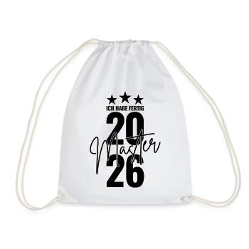 Master 2026 I have finished - Drawstring Bag - white - Front
