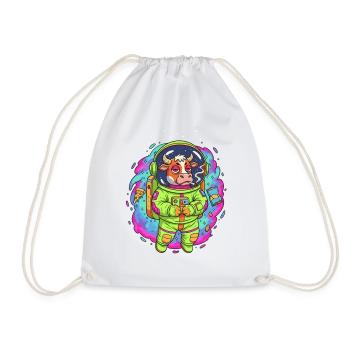 Space Muh - Drawstring Bag - white - Front