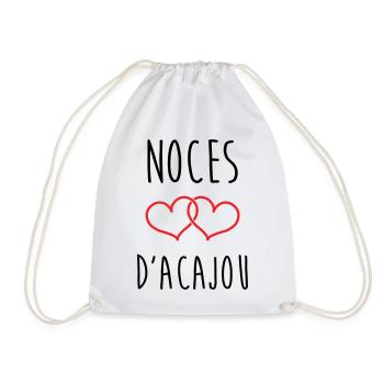 Mahogany Wedding 27 Years - Drawstring Bag - white - Front