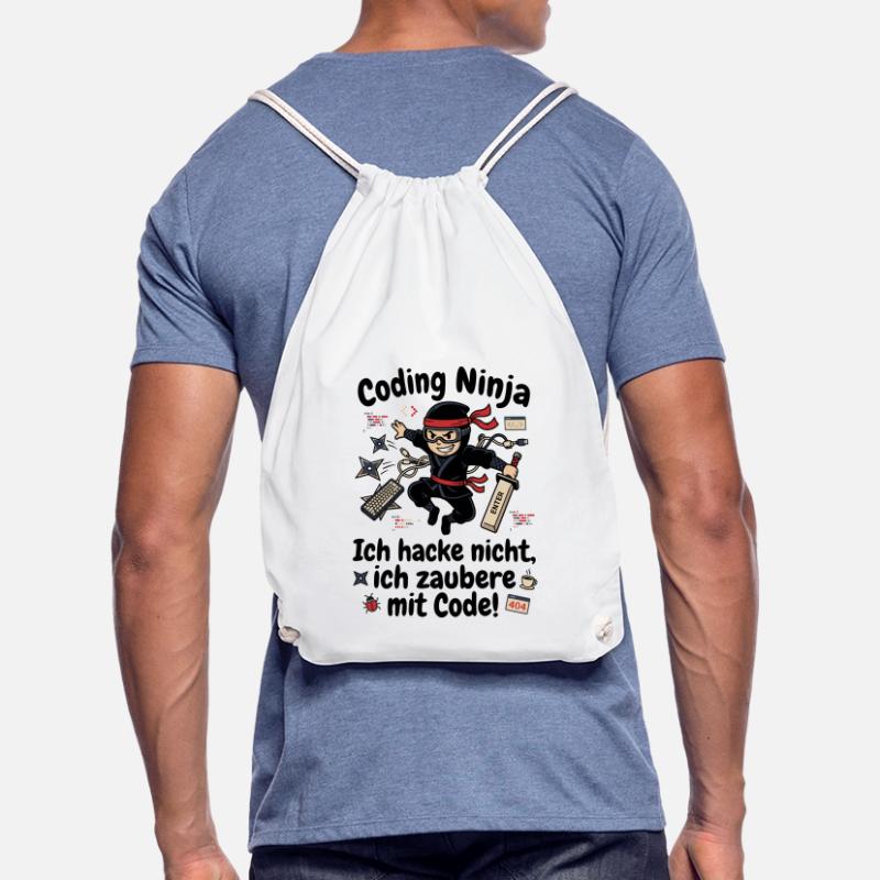 Coder Ninja Programmierer Humor Turnbeutel