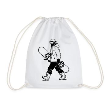 Snowboarder - Turnbeutel - Weiß - Vorne