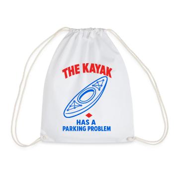 The Kayak Has a Parking Problem – Kajak - Turnbeutel - Weiß - Vorne