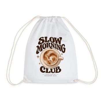 Slow Morning Club - Turnbeutel - Weiß - Vorne