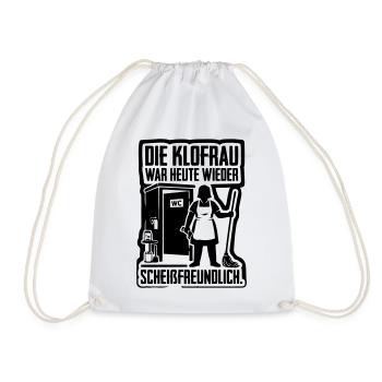 Klofrau Scheissfreundlich WC Humor - Turnbeutel - Weiß - Vorne
