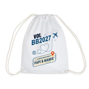 Flug BB2027 Ziel Opa und Großmutter - Turnbeutel - Weiß - Vorne