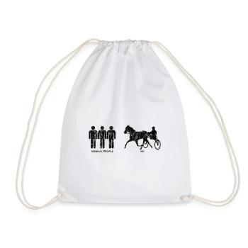 Trotter courses de trot dans un style rétro ou vintage - Sac de sport léger - blanc - Devant