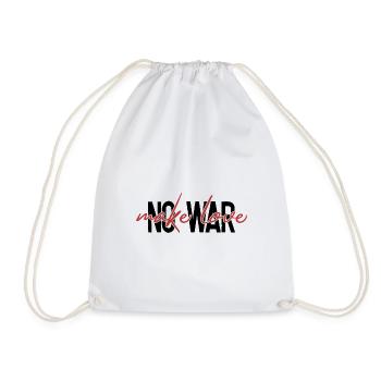 Make love - no war - Turnbeutel - Weiß - Vorne