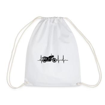 Motocycliste moto ECG Chopper Bobber - Sac de sport léger - blanc - Devant
