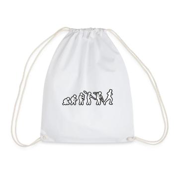 Evolution Running White Grunge - Drawstring Bag - white - Front