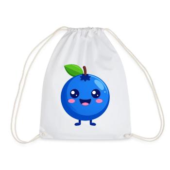 Kawaii Blaubeere Gesicht - Turnbeutel - Weiß - Vorne