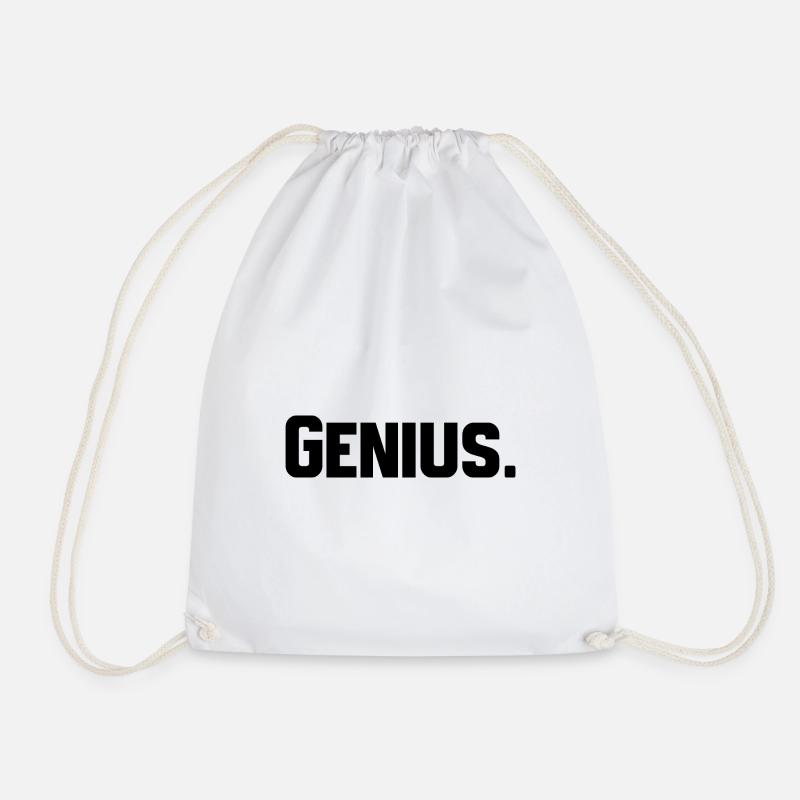 Genius - Drawstring Bag - white