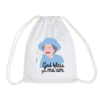 Commemoration of the death of Queen Elizabeth II - Drawstring Bag - white - Front