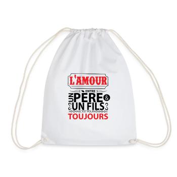 L'amour entre un fils et un père pour toujours - Sac de sport léger - blanc - Devant
