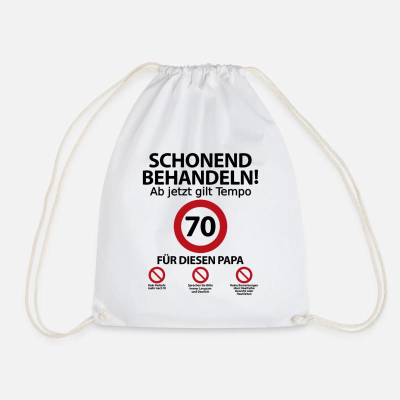 70 Geburtstag Papa Vater Geburtstagsgeschenk - Turnbeutel - Weiß