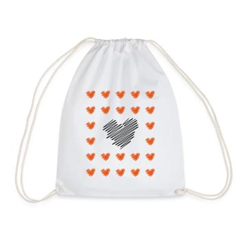 Des cœurs partout - Sac de sport léger - blanc - Devant