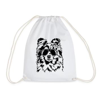 SHETLAND SHEEPDOG SHELTIE lunettes fraîches Wilsigns - Sac de sport léger - blanc - Devant