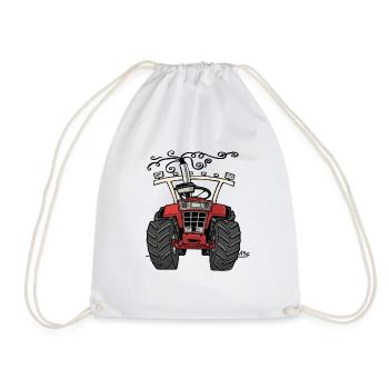 0143 roter Traktor 1255 - Turnbeutel - Weiß - Vorne