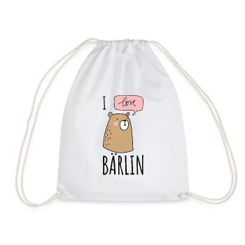 I LOVE BERLIN | Bearlin Bear - Drawstring Bag - white - Front