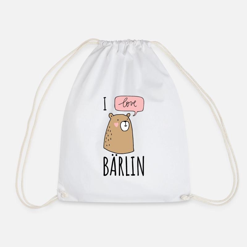 I LOVE BERLIN | Bärlin Bär - Turnbeutel - Weiß